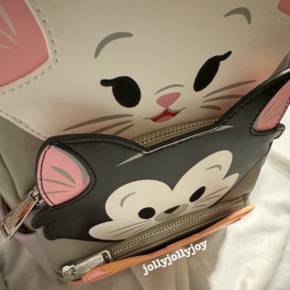 NWOT Loungefly Disney Cats Mini Backpack with Wallet and Lanyard Card Case Set - Picture 3 of 13